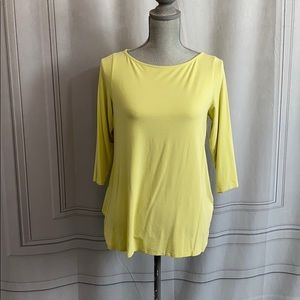Eileen Fisher green/yellow thin top - Size M